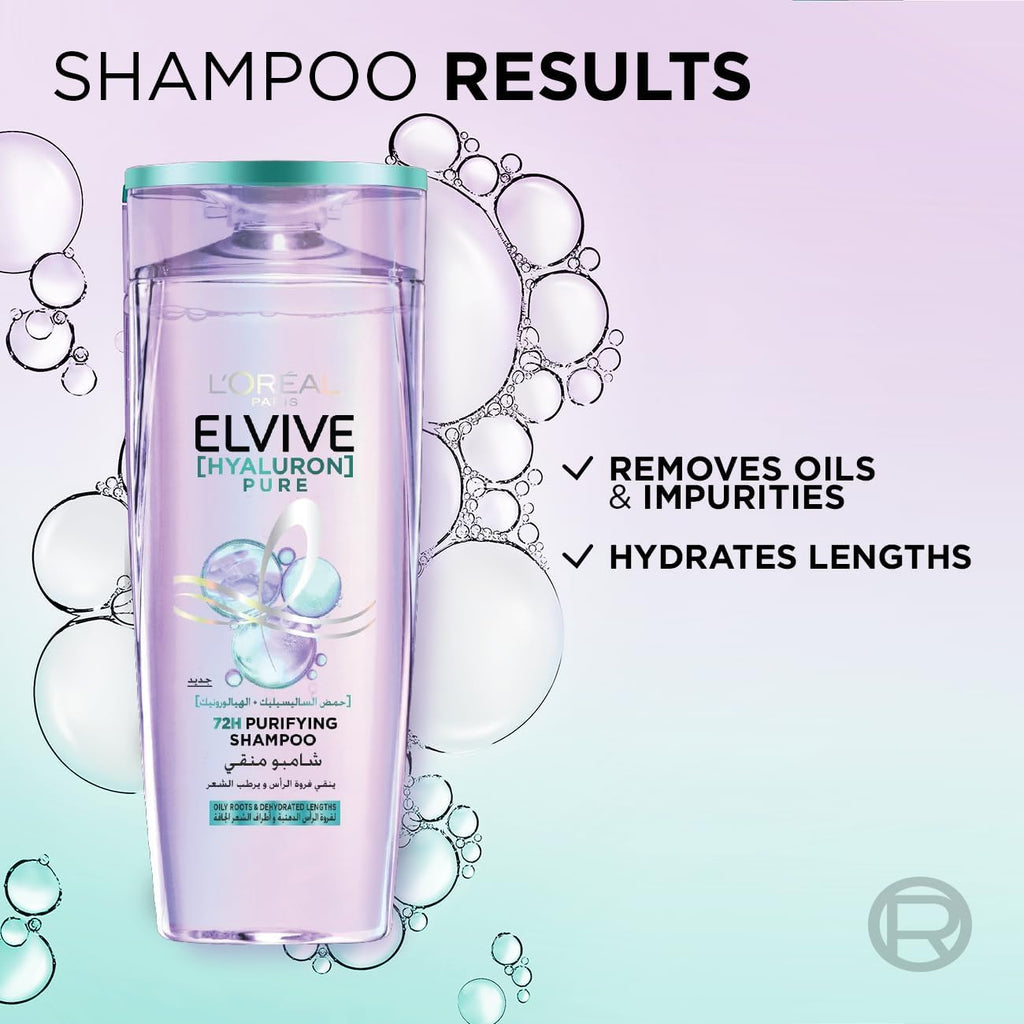 Elvive Hyaluron Pure Purifying Shampoo for Oily Hair 200ML