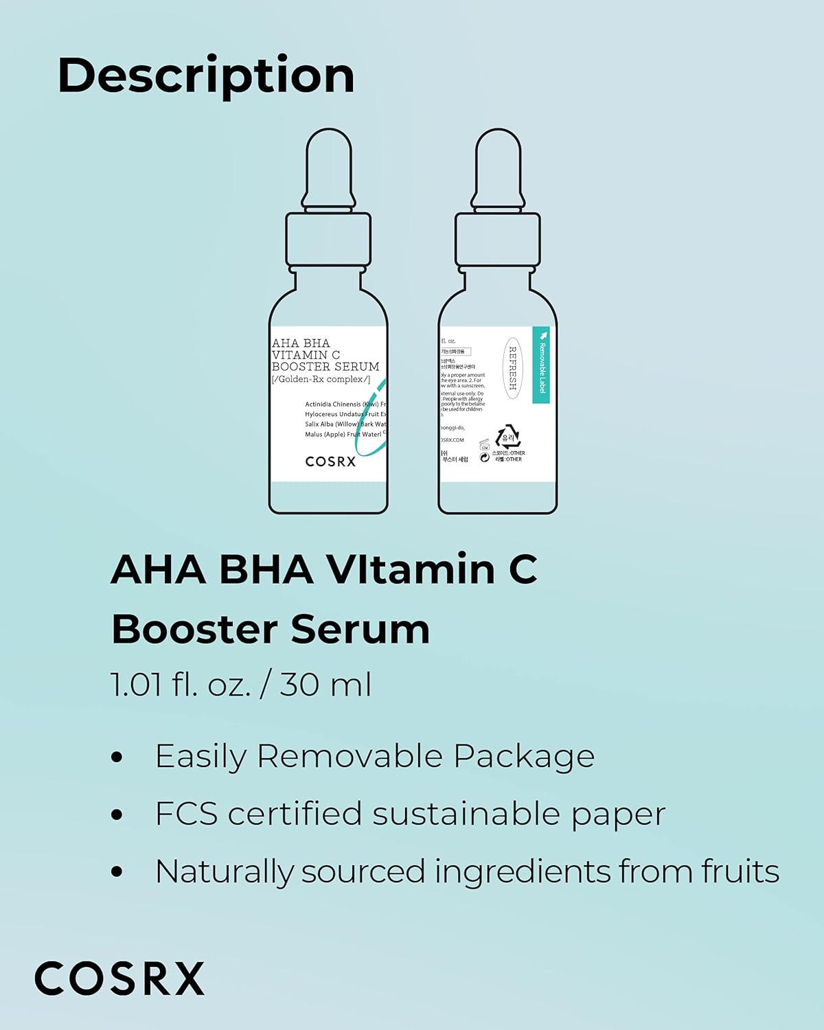 Refresh AHA/BHA Vitamin C Booster Serum