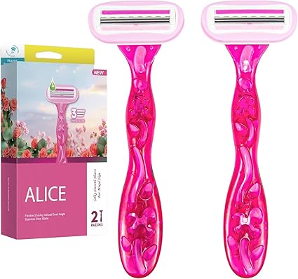 Silky Smooth – Triple Blade Women's Razor | Flexible Head, Comfort Handle, 2 Pack for Silky Smooth Skin - by Al Shabrawini Pharmacy
