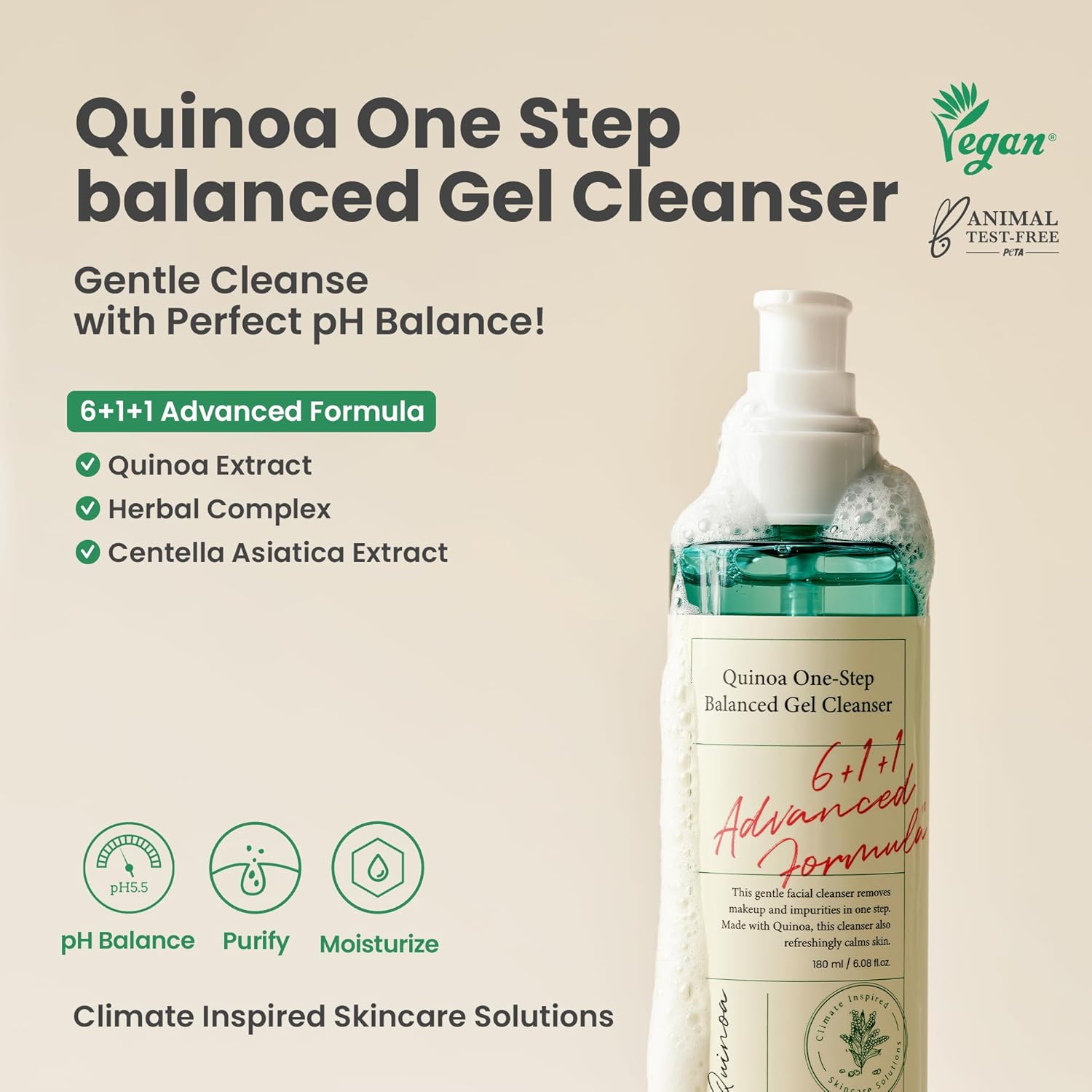 Quinoa One Step Balanced Gel Cleanser