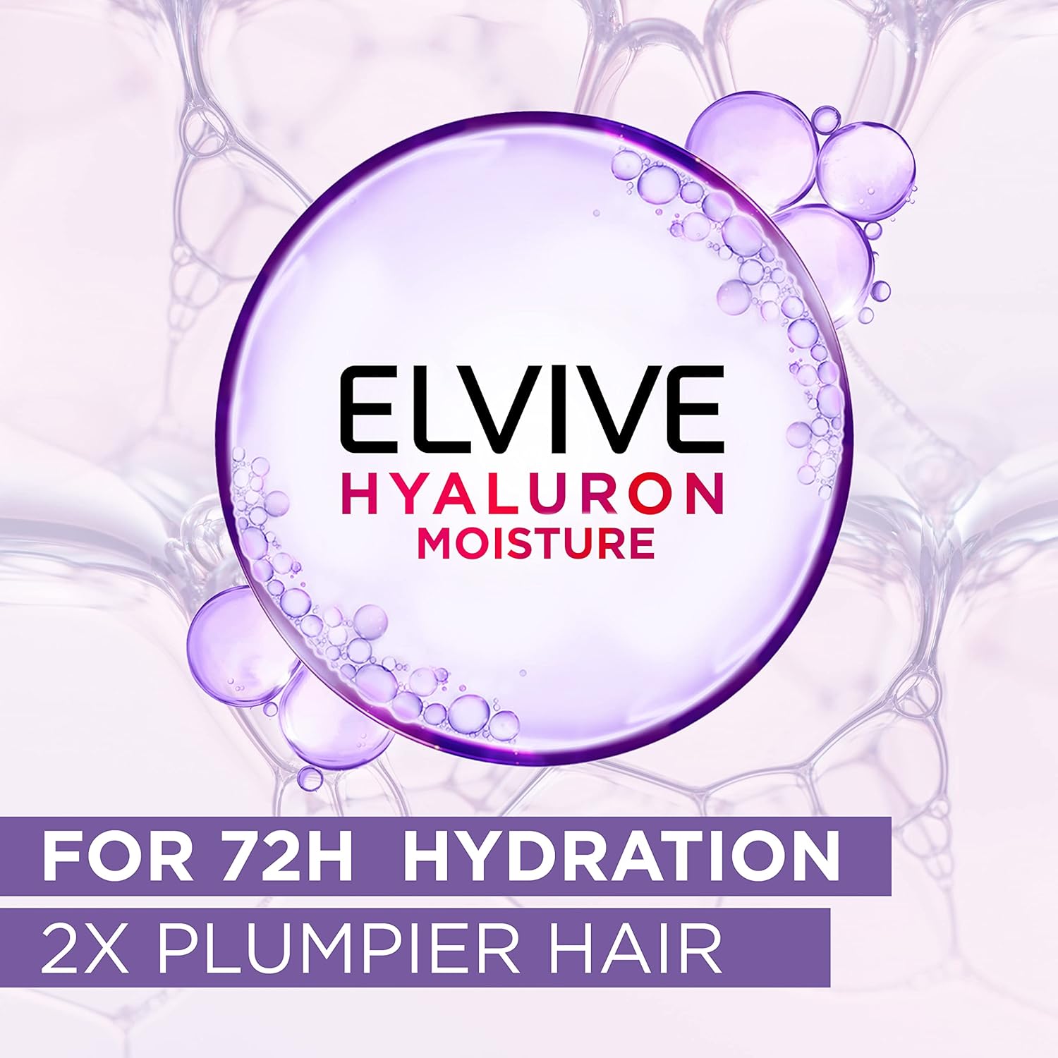 Elvive Hyaluron Moisture 72H Moisture Filling Shampoo with Hyaluronic Acid - 400ml